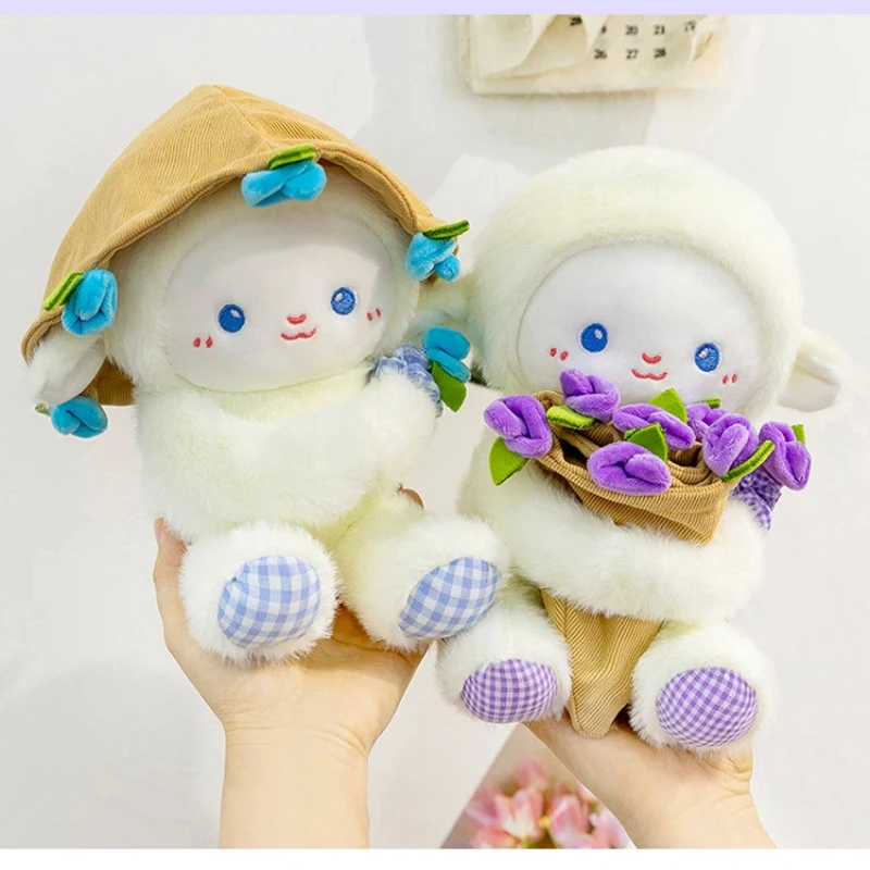 

Роза шляпа магнитная овечка плюшевая кукла милый цветок обнимание ягненка чучело животных кавайный подарок для подруги декор комнаты тренды