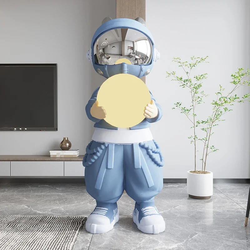 Home Accessories Ornament Figure Sculpture Home Decoration Astronaut Statue Nordic Home Decor Large Floor Lamp Figurine Creative