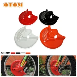 OTOM Motocross Front Brake Disc Cover Rotor Guards Rear Calipers Plastic Protection For Honda CRF250R CRF250RX CRF450R/RX Bike