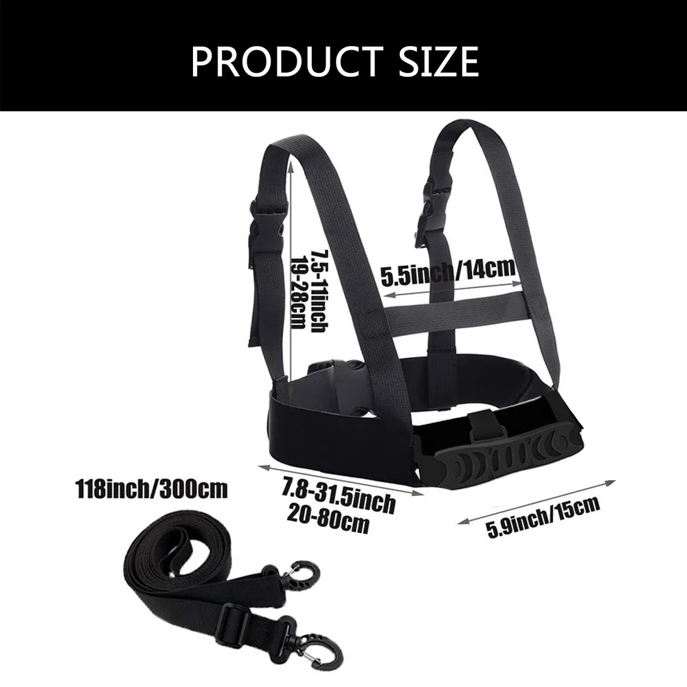 Kids Ski Harness with Adjustable Leash, Heavy Duty Training Belt for Skateboard/Snowboard/Roller Skating, Speed Control Safety
