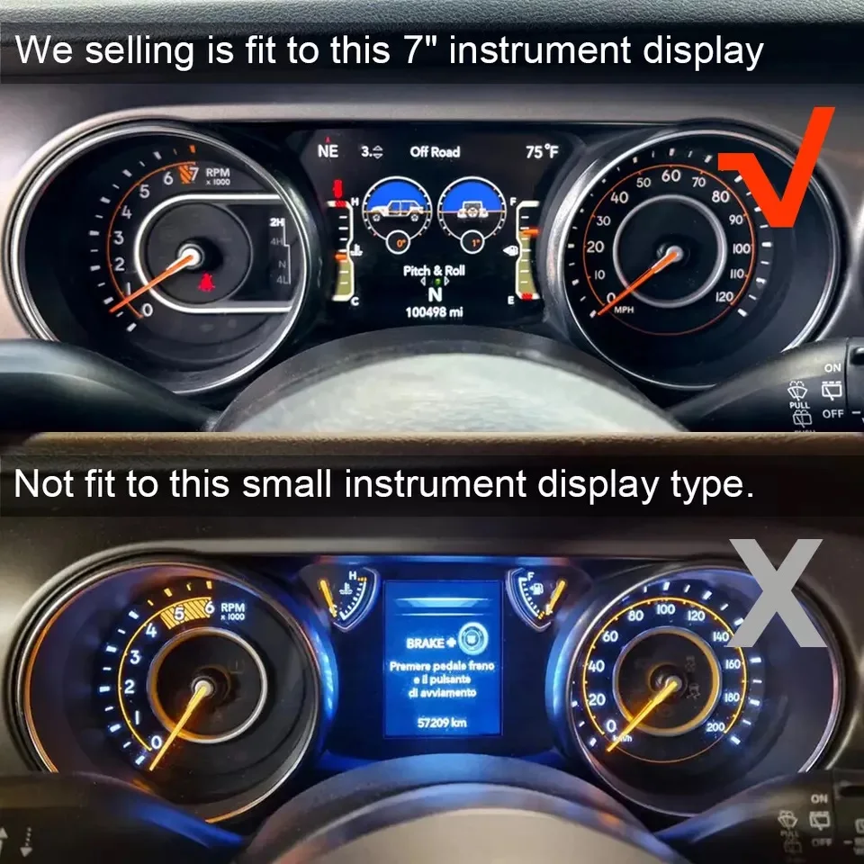 Armaturenbrett-Display für Jeep JL Wrangler Unlimited Instrumentencluster LAM070G133A – Detail 3