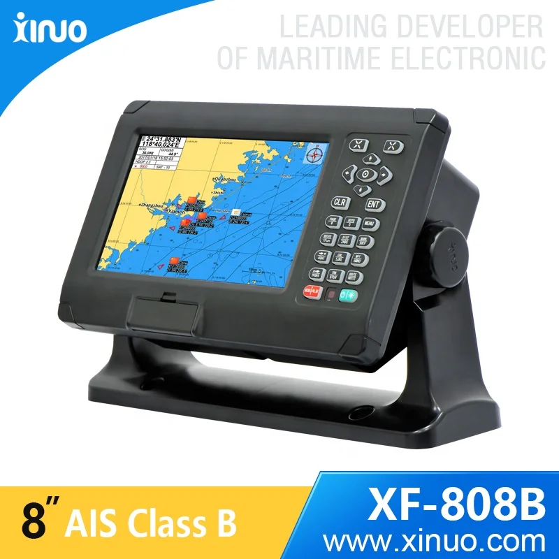 8 Inch Marine AIS Transponder & GPS Chart Plotter Ship Navigator XF-808B