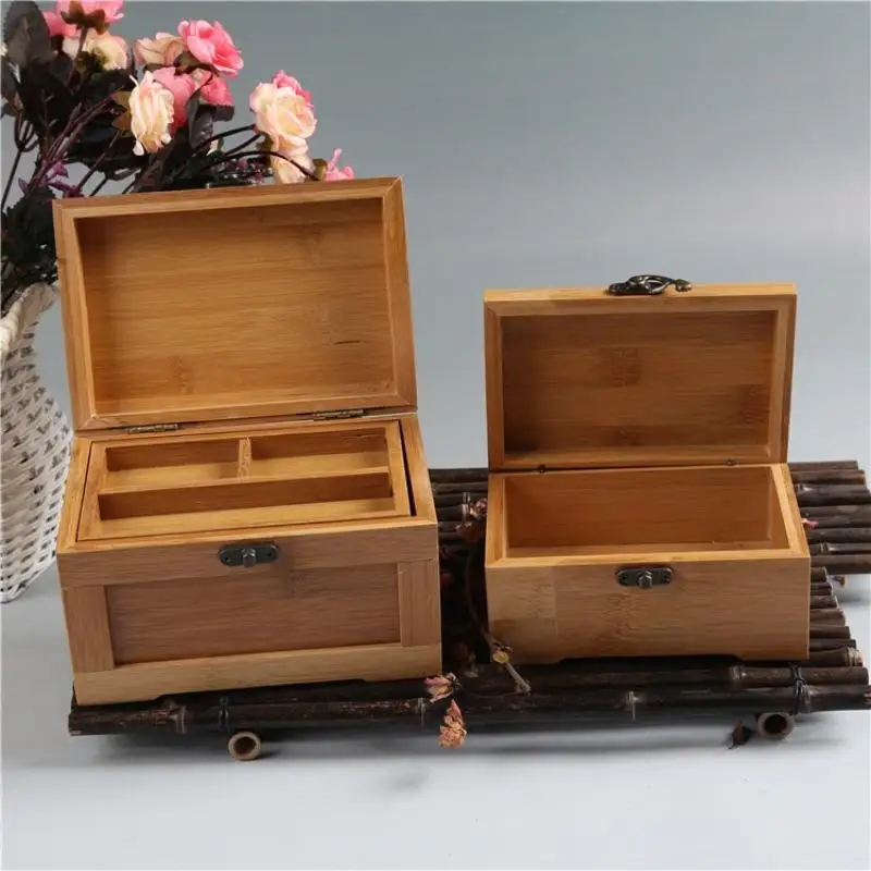 Korean-style Princess Bamboo Jewelry Box, Wooden Storage And Gift Box, Suitable For Storing Jewelry.