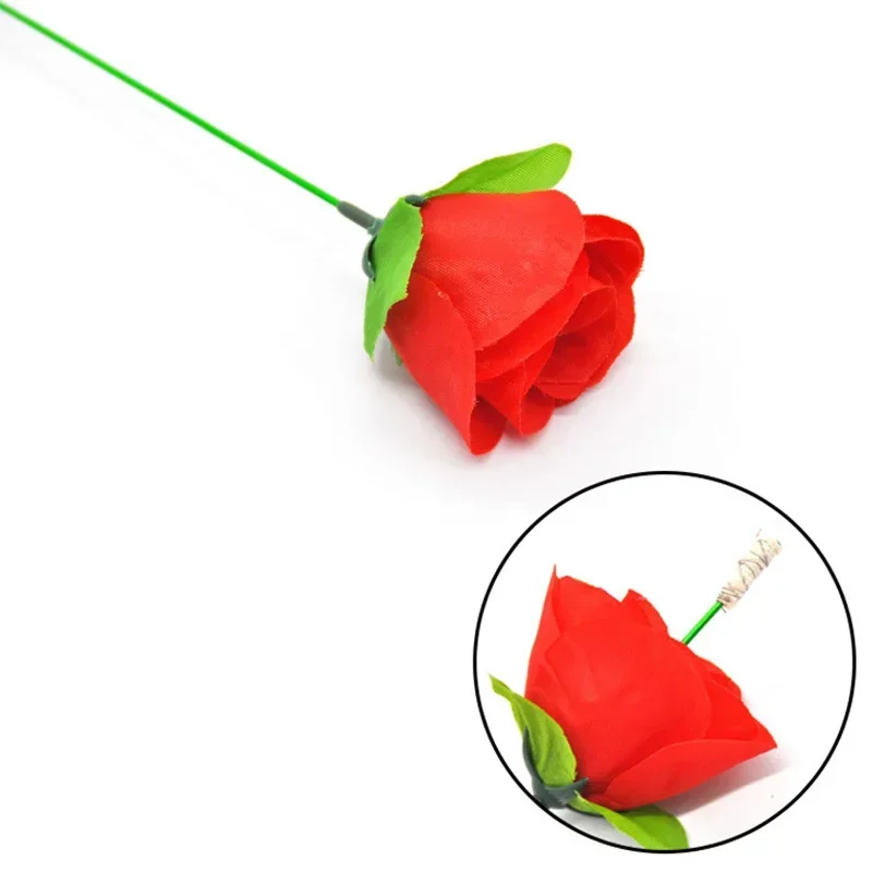 10pcs Torch to Rose Magic Tricks Torch To Flower Fire Magia Magician Stage Street Bar Shows Gimmick Flame Appearing Flower Funny