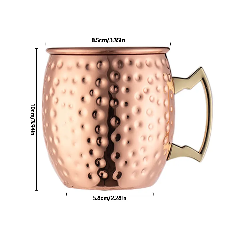 1pc Stainless Steel Moscow Mule Mug Copper Mug Bar Cocktail Glass