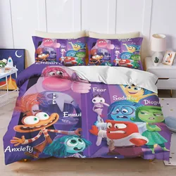 Ensemble de literie de dessin animé imprimé 3D mignon pour enfants, housse de couette à l'intérieur, 100% polyester, 1 ensemble de 3 pièces, décoration d'intérieur