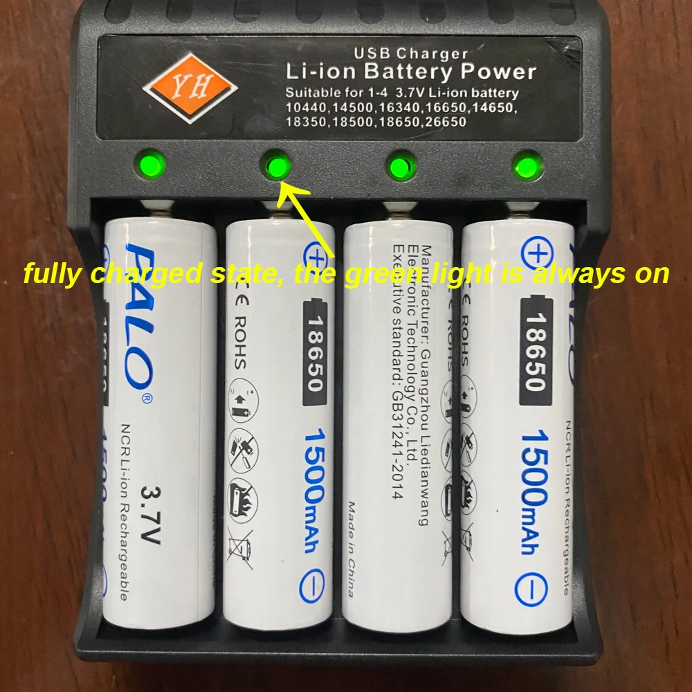 PALO 3.7V 1500mAh 18650 akumulator litowy 18650 akumulatory litowo-jonowe z ładowarką LED do 26650 16340 14500 18500