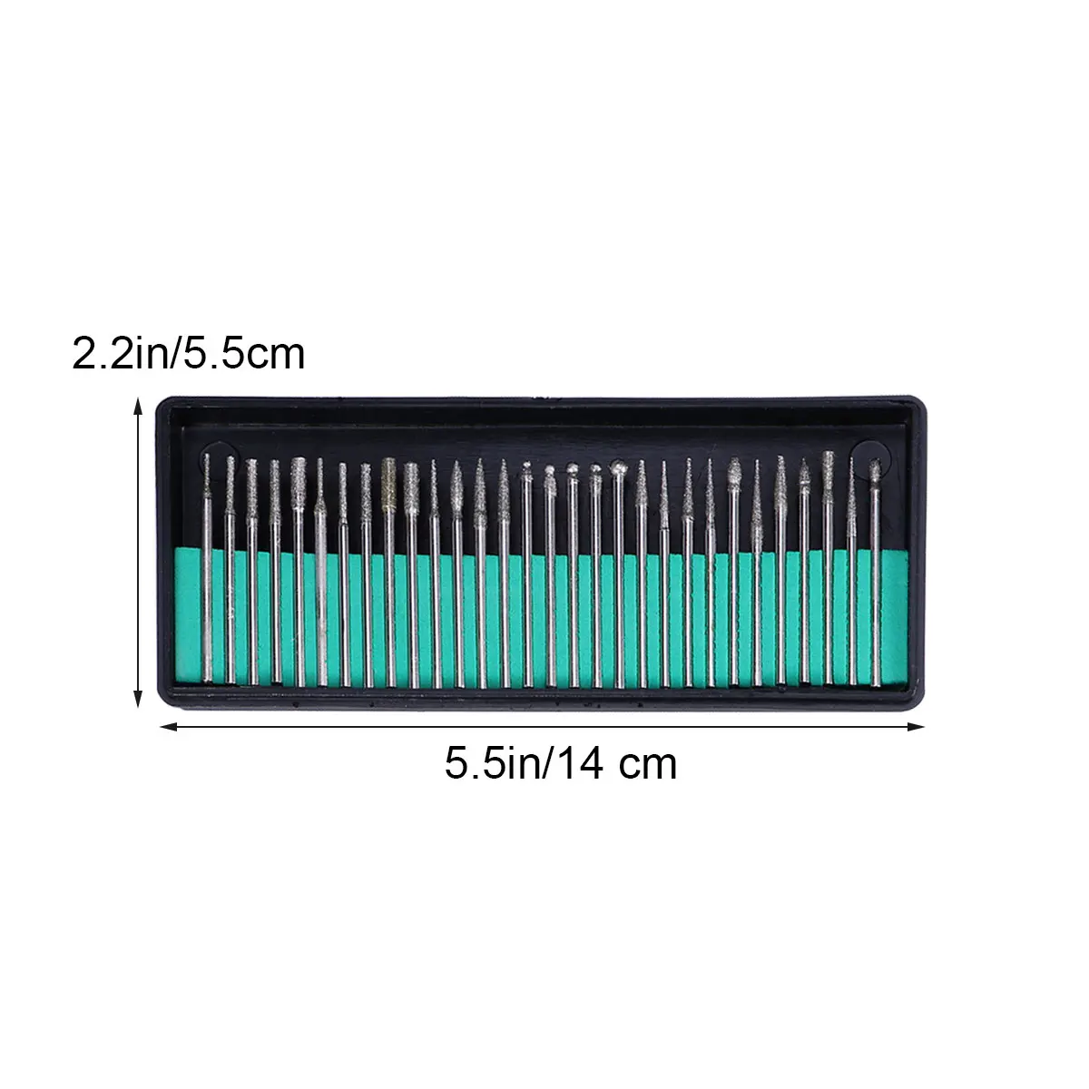 

30pcs 2 Diamond Grinding Bits Tipped Stainless Steel Grinding Bits for Wood Jade Ceramic Glass Hardened Steel Tools