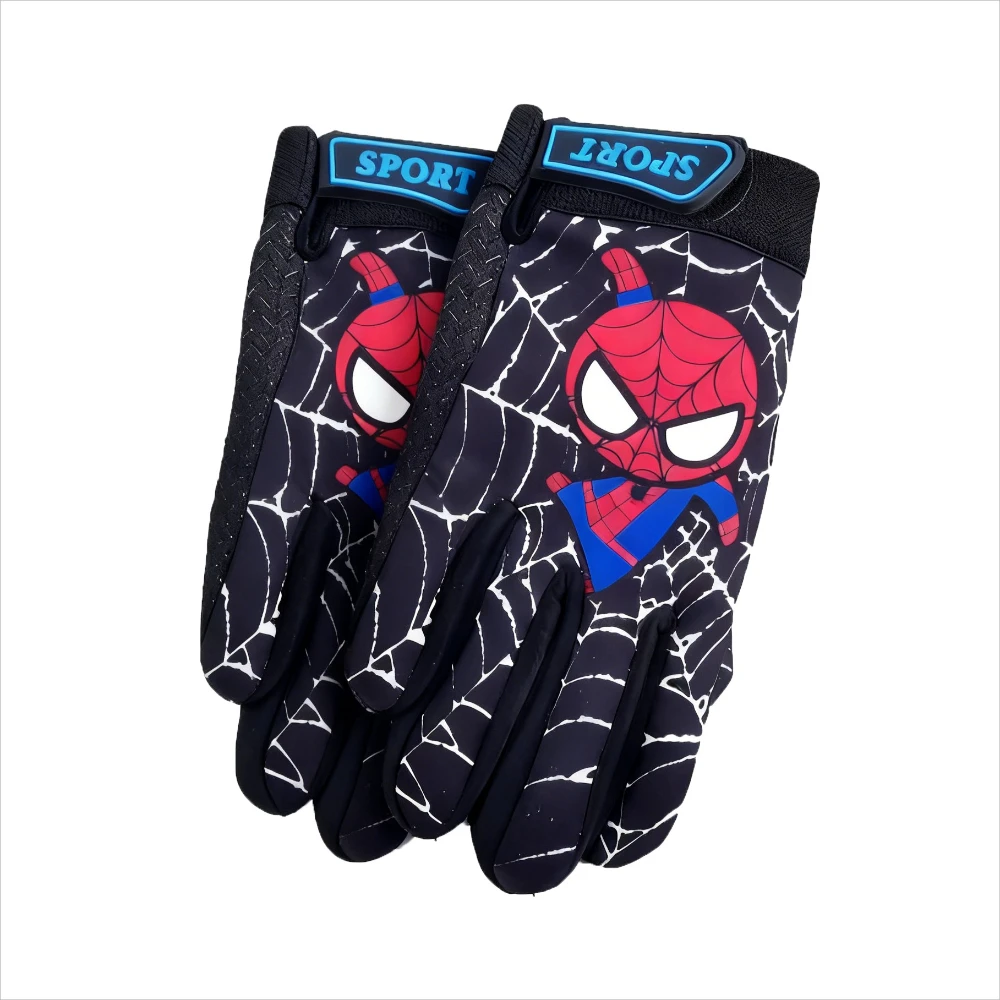 AliExpress Marvel Warm Child Gloves Spider Man Cycling Windproof Gloves Warm Winter Kids Gloves Five Finger Fleece Lined Children's Gift