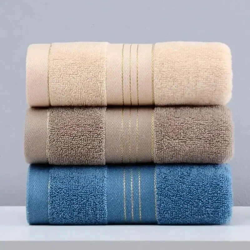 2 Towels Thickened Absorbent Towel Pure Cotton Quick Absorbent Soft Quick Dry Thickened Face Towel