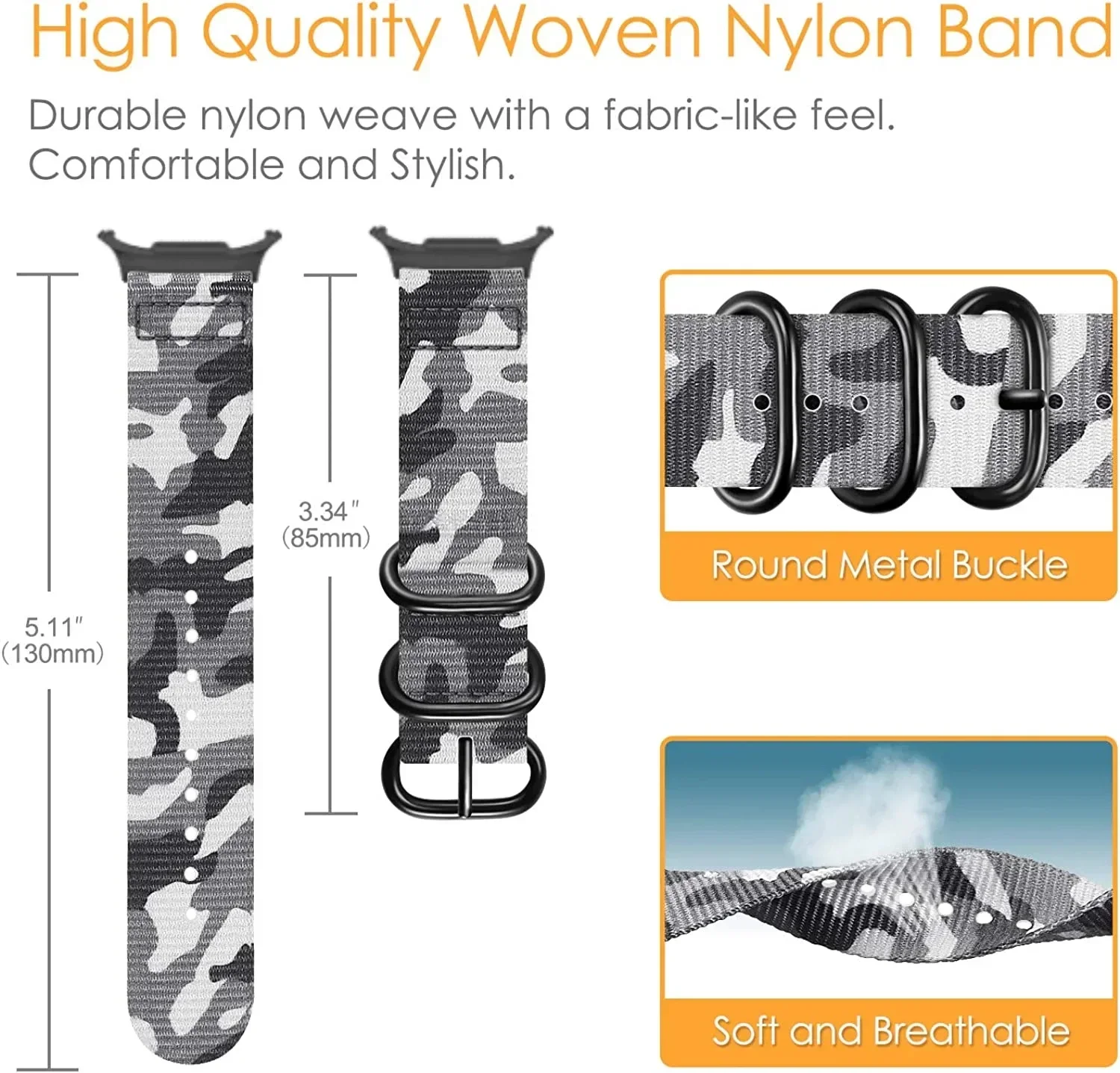 Cinturino in nylon intrecciato per Samsung Galaxy Watch Cinturino elegante ultra di fascia alta invece del cinturino Galaxy Watch Ultra 47MM di moda