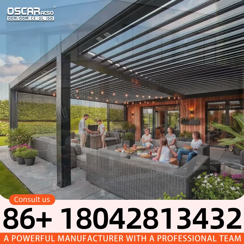 Wholesale Aluminum Outdoor Louvered Pergola for Patio Balcony Garden Japanese Style pergola