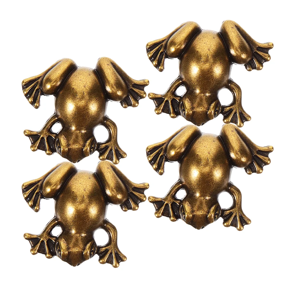 

4Pcs Zinc Alloy Frog Shaped Cabinet Knobs Animal Pull Handle Furniture Decoration for Drawer Dresser