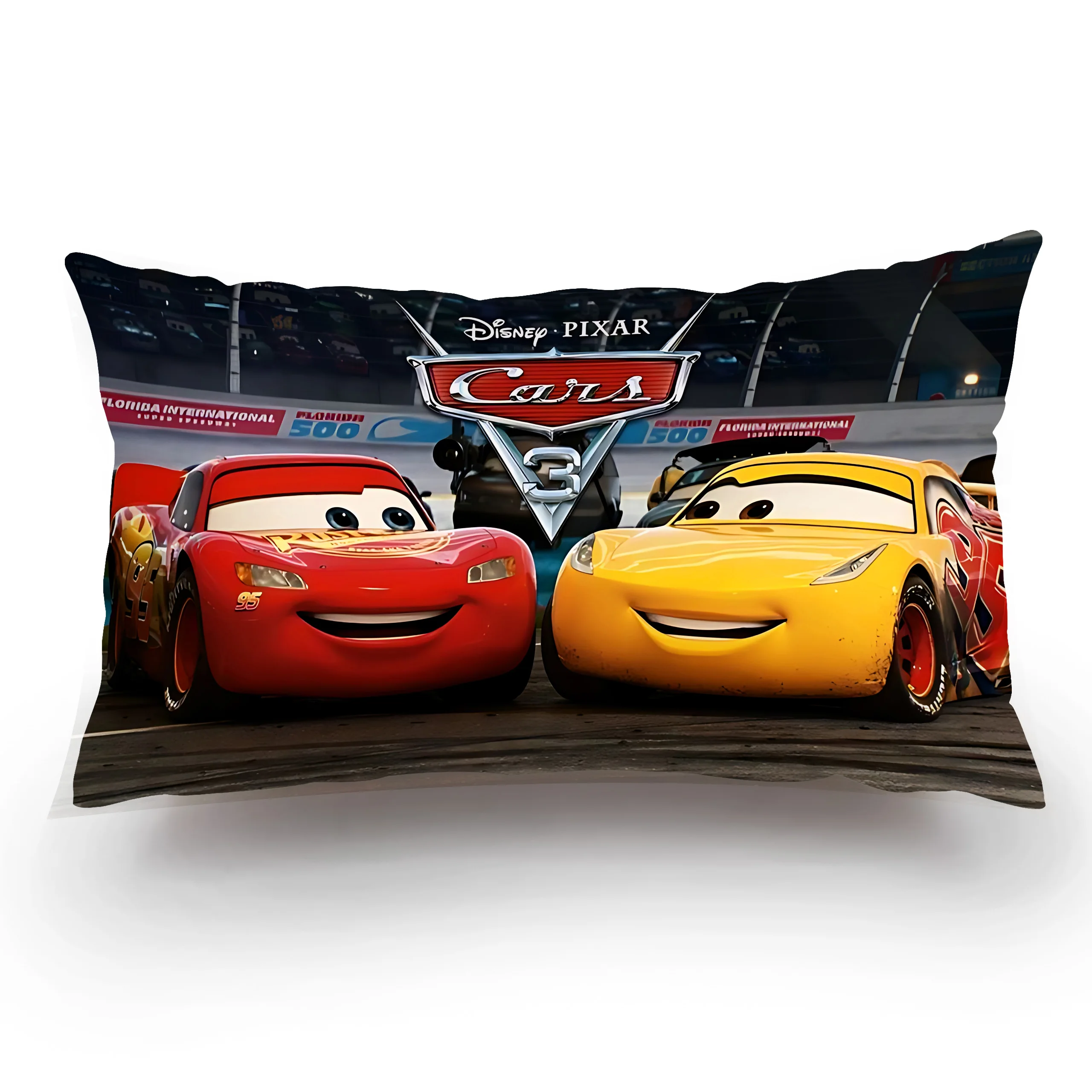 Double-sided Printing Rectangle Cartoon Lightnings McQueen Case Bedside Pillowcase Sofa Cushion Cover Room Home Decoration