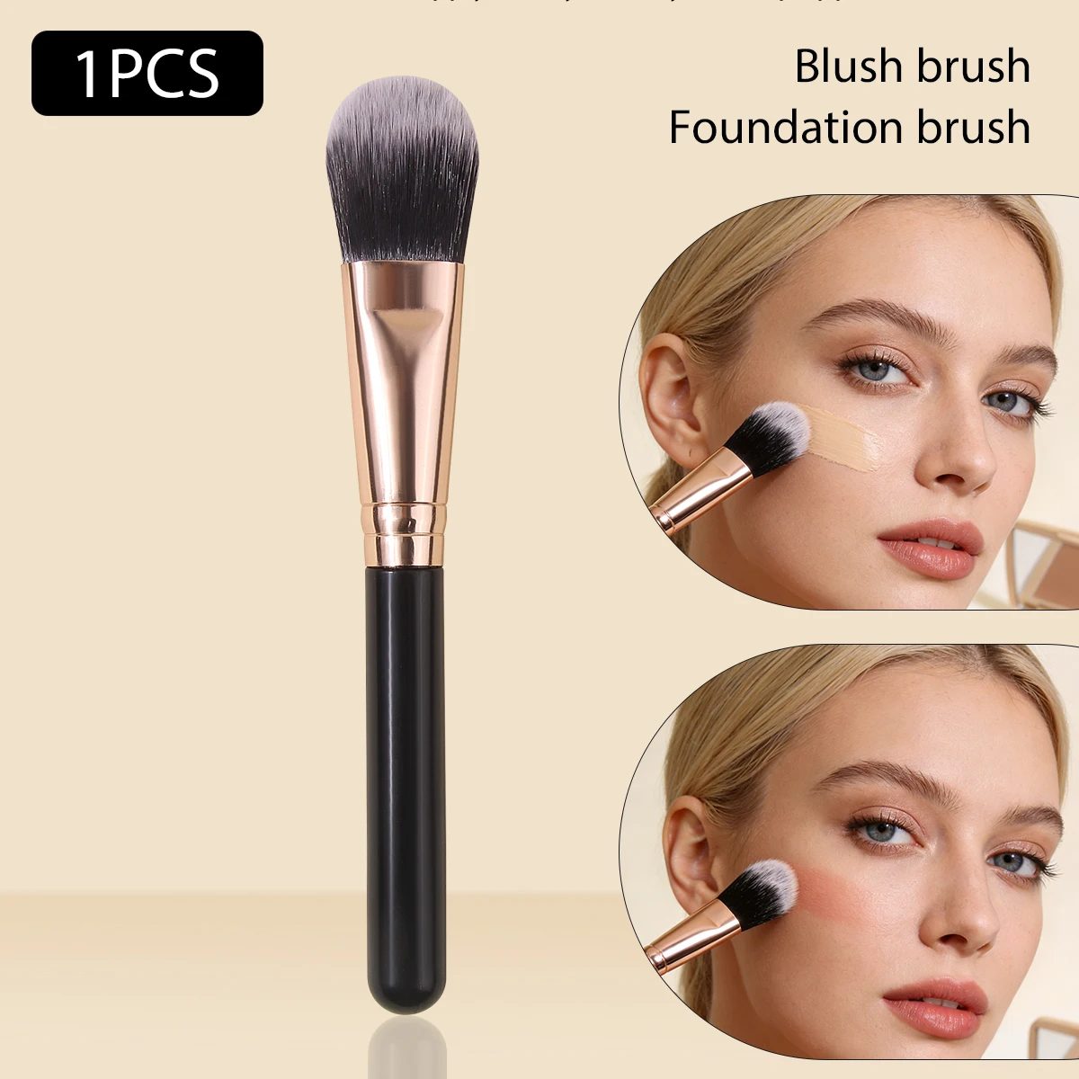 ファンデーションコンシーラーブラシ プレミアムコントゥアブラッシャーブラシ 完璧なアンダーアイブラシ 密集したフェイスメイクブラシ ブレンディング用