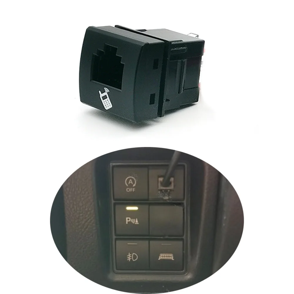 1PC Fit for Toyota LC300 Land Cruiser Modified Car Radio Hand Microphone Radio Socket Paired Cable Accessories
