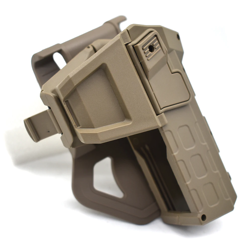 Tactical Movable Holster for Glock 19  Pistol Holster with Spring Lanyard, Movable Holster with Flashlight/Laser Mounted