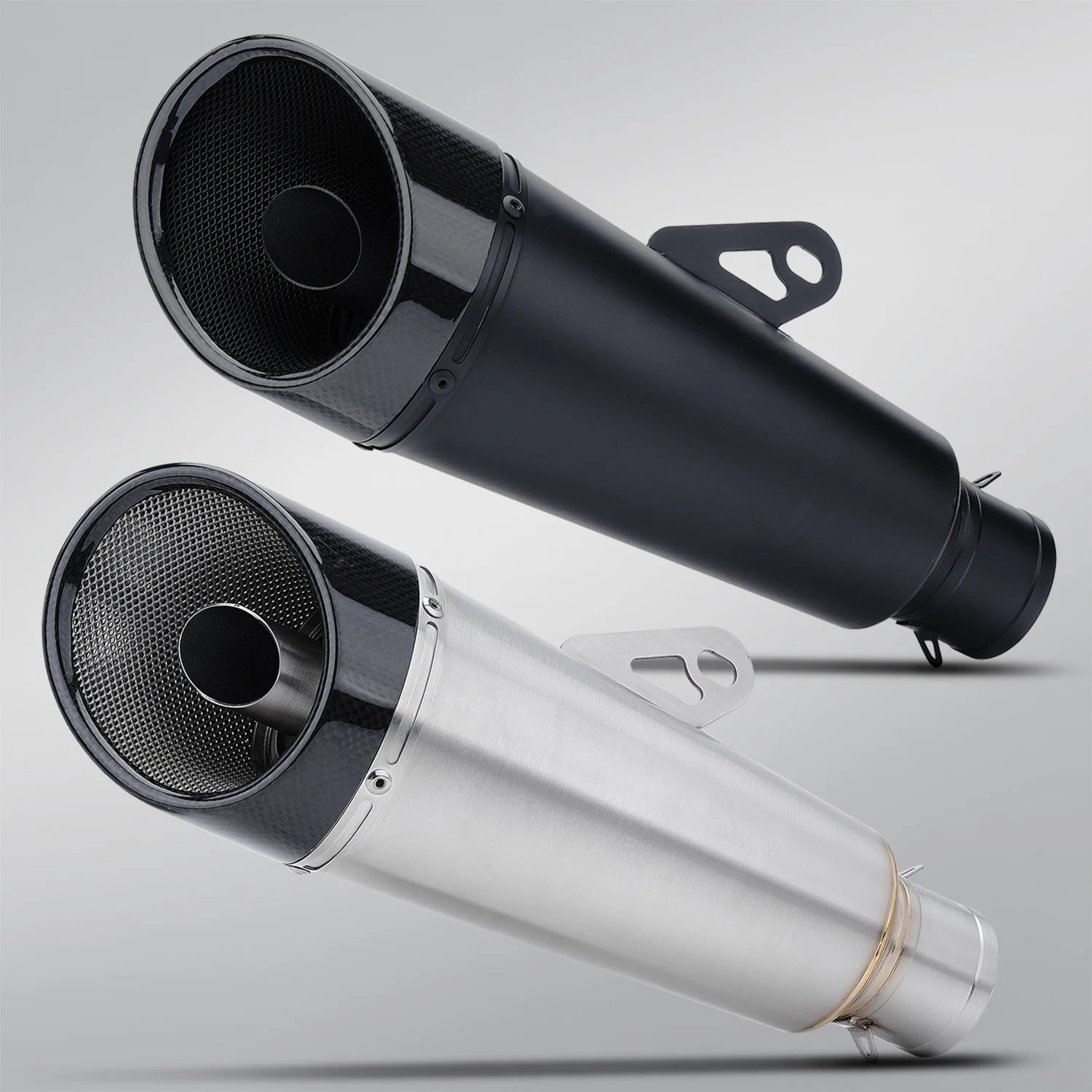 Zard العالمي 51 مللي متر نظام عادم الدراجة النارية ZARD ألياف الكربون الهروب الخمار ل ZX4R R3 GSX250 RC390 Duke250