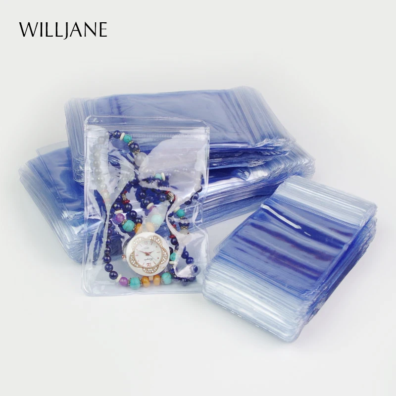 

Wholesale 100pcs Ring Bracelet Jewelry Packaging Bags PVC Zip Lock Self Seal Resealable Anti-oxidation Jade Pearl Pack Pouches