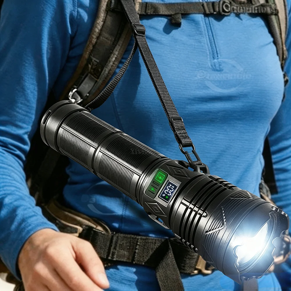 Ultra Bright LED Handheld Flashlights 2026 New Upgrade High Lumen Long Range Tactical Torch Rechargeable Lamp Camping Daily Use