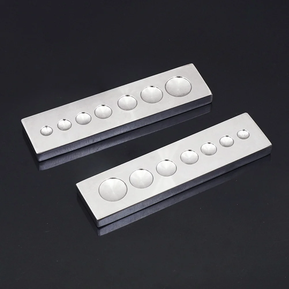 Stainless Steel Rivet Setter Tool 7 Hole Sizes 6-15Mm For Snap Button Fastener Press Base Rivet Installation