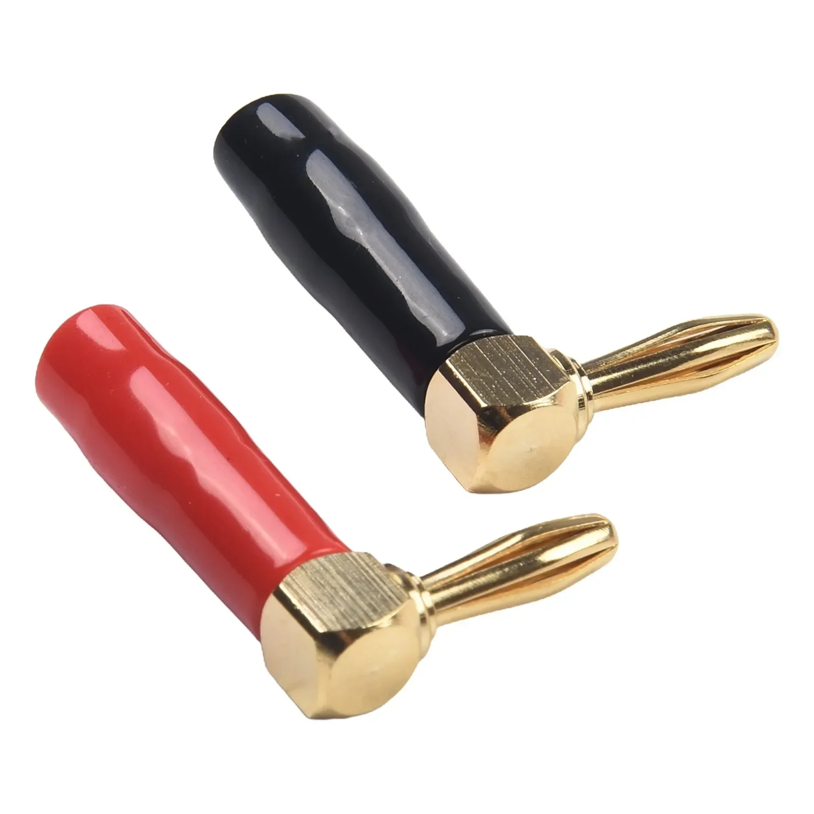 

Multi Functional Compatibility All Copper AV Receiver Audio Golden Speakers Red Header Right Angle Home Theater