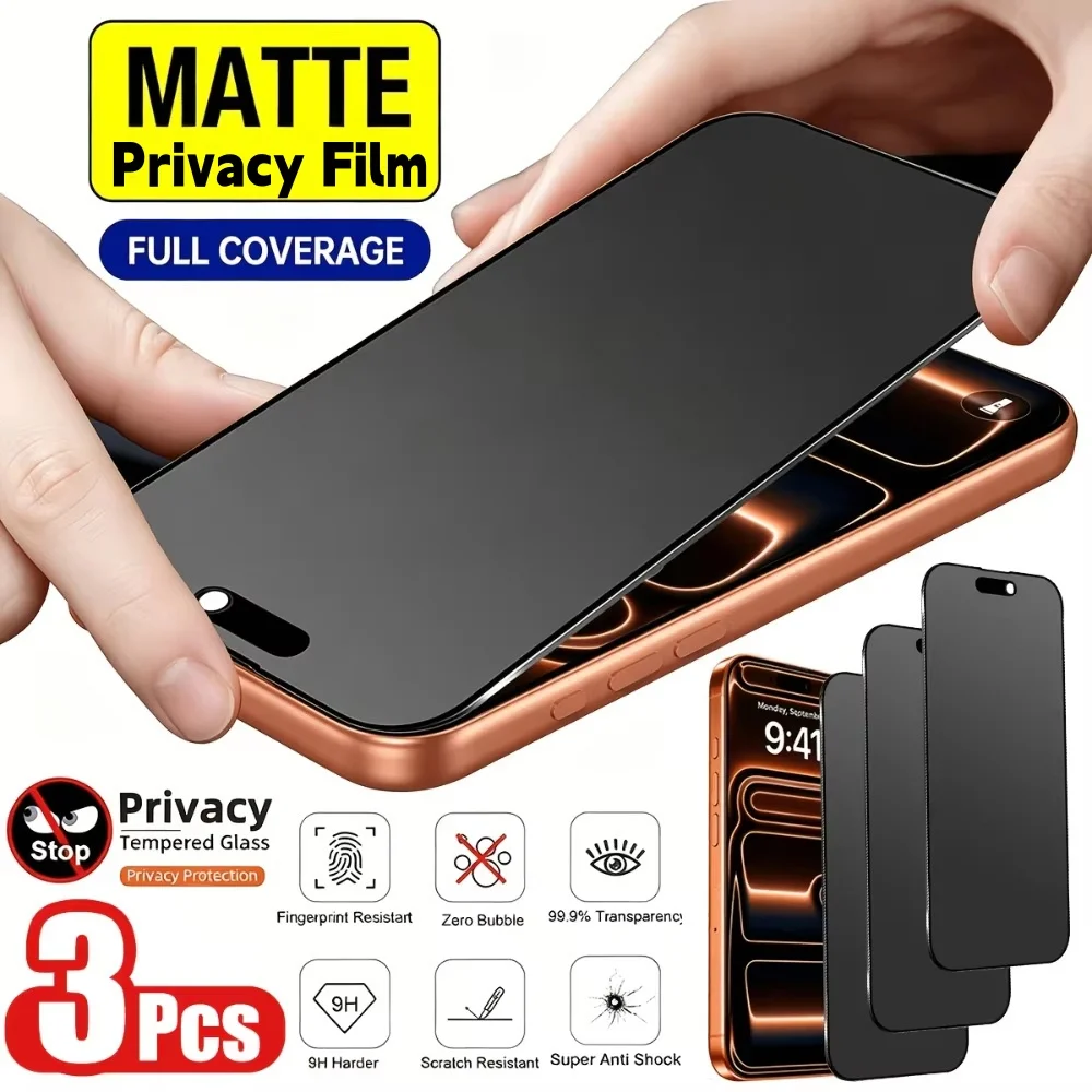 1-3 Stück für iPhone 18 17 Pro Max 16 11 14 13 12 15 Pro 7 8 Plus 13 12 Mini XR X XS Max SE Matt Keramik Blickschutz Displayschutzfolie