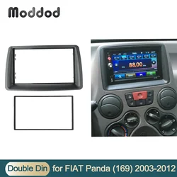 Double Din Fascias for FIAT Panda 2003-2012 Radio CD DVD Stereo Panel Dash Mount Refitting Install Trim Kits Frame Plate Bezel