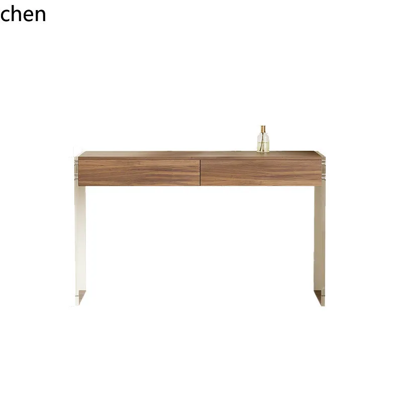 CP acrylic suspended solid wood dresser bedroom small multi-functional Internet celebrity makeup table