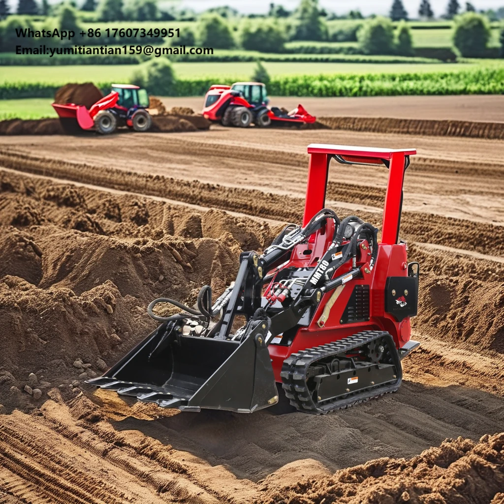 

Kubota MMT80 Mini Skid Steer Loader with Hydraulic Pump Compact Mini Tracked Loader for Home Use