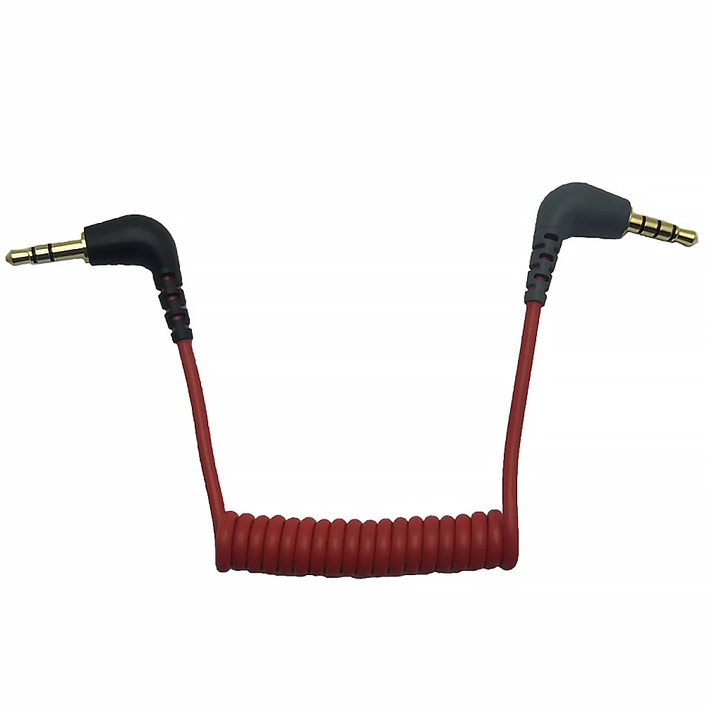 

1pc Audio Conversion Cable 0.5m TRS to TRRS Adapter Red Plastic Microphone Supply Cable for Smartphone Tablet
