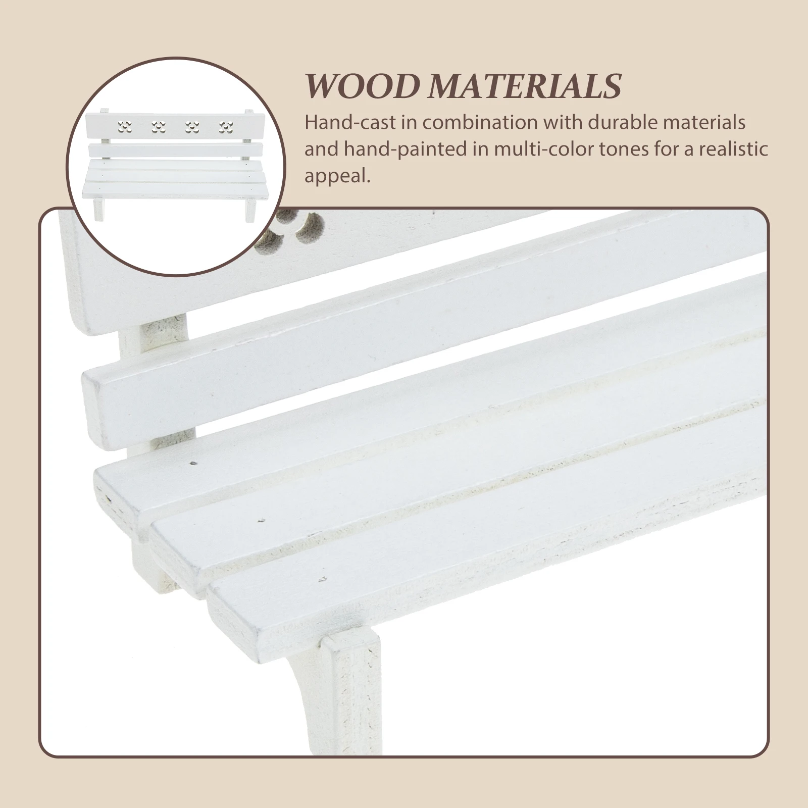 

Wooden Miniature Park For House Micro Landscape Adornment Small House Accessories Mini Garden Mini Bench Decor Cute Bench