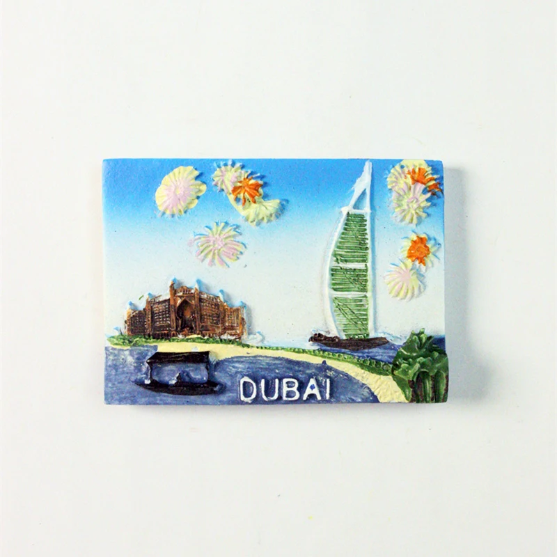 Dubai Souvenirs Home decoration 3D stereo refrigerator sticker collection of arts and crafts gifts