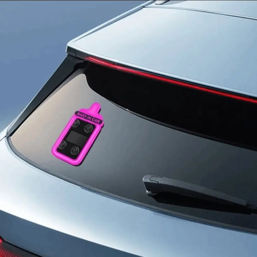 USB Rechargeable Solar Neon Light Suction Cup Mount Auto On Off LED Ambient Light In Car Atmosphere Breathing Lamp