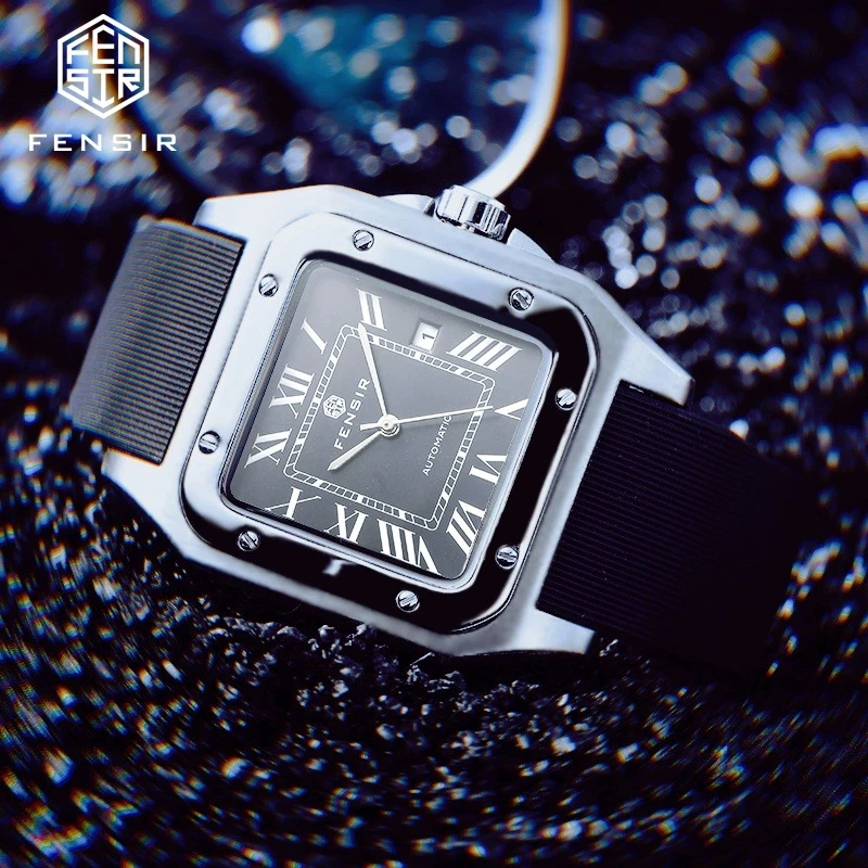 New Square Business Men's Watch in European, American, Japanese, and Korean Style, Party Gift Watch, Fashionable Casual Versatile Personality Quartz Watch for Young Men, Students, and Social Guys, the Best Gift for Him