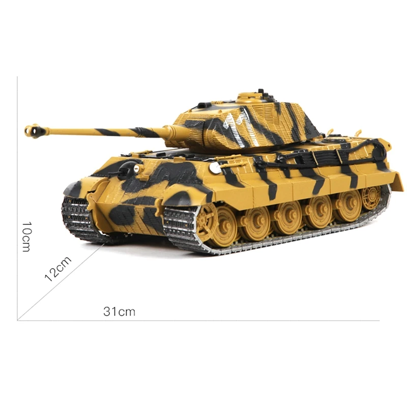 1/32 Tiger King Tank Model Simulatie Legering WWII Duitse Gevechtstank Voor Collection Gift Home Woonkamer Decor