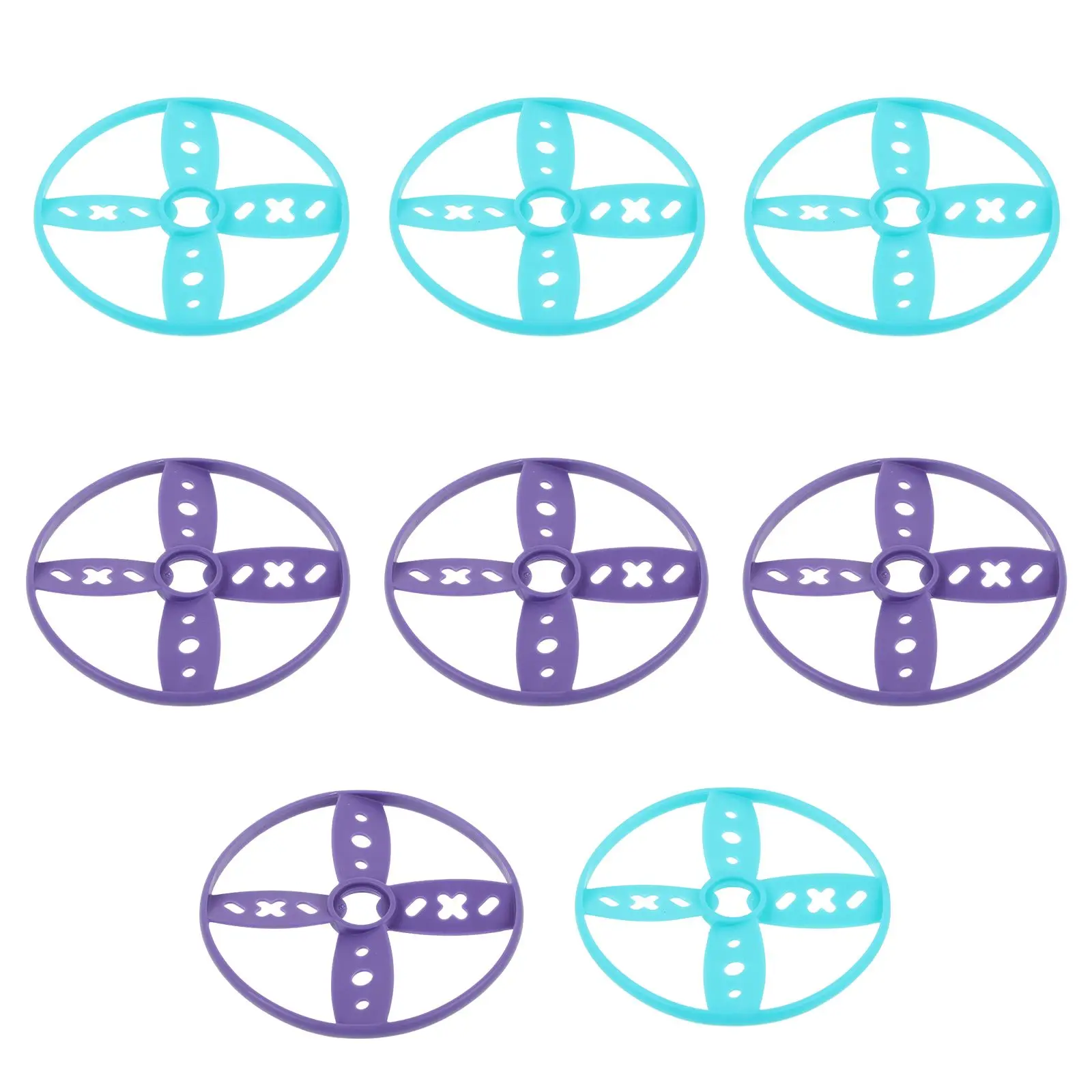8 Pcs Flying Disc Toys for Kids Outdoor Fun Smooth Surface Interactive Plaything Colored Plastic UFO Discs Set