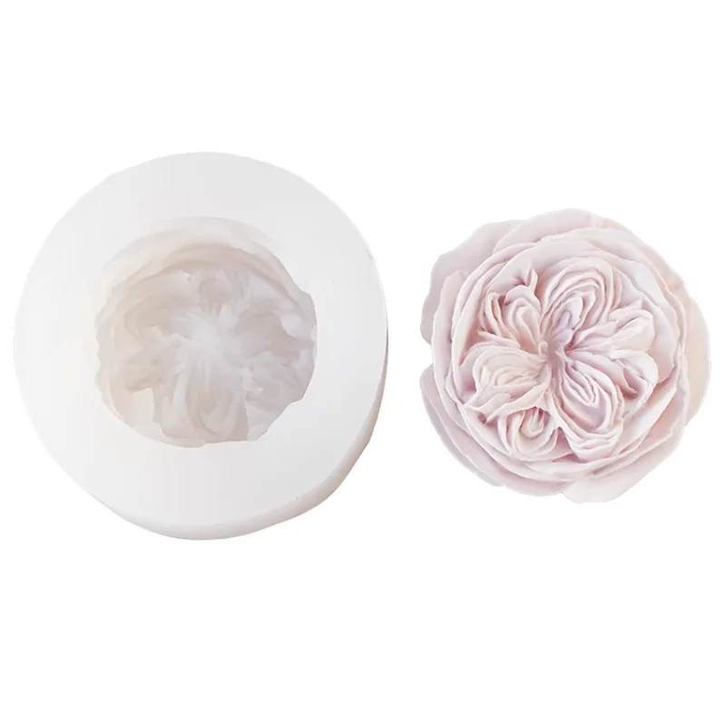 3D Flower Aromatherapy Gypsum Mold Rose Silicone Gips Mould Car Ornament Candle Decoration Supplies