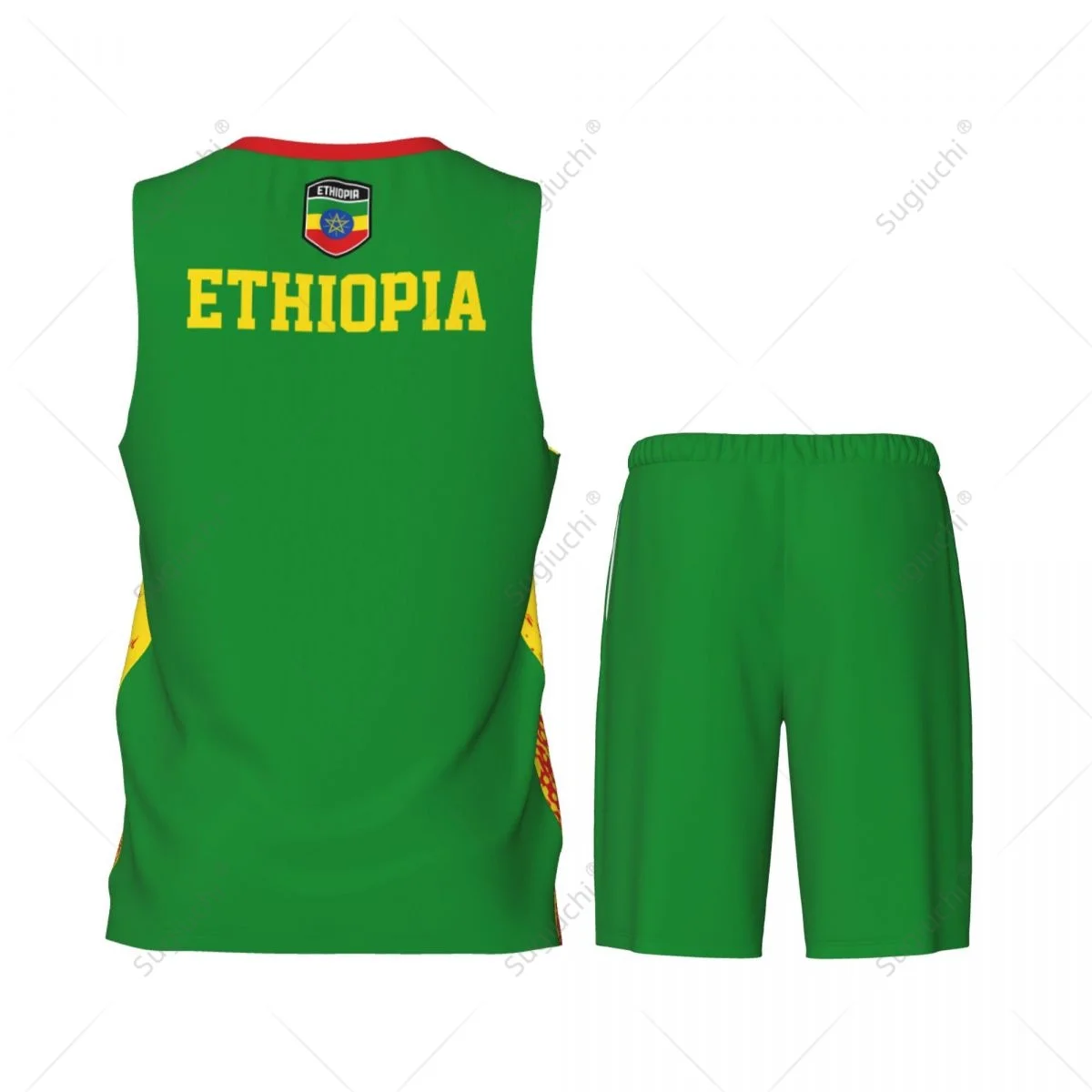 Maillot et pantalon de basket-ball Team-up Ethiopia Feel Mars pour homme, chemise et pantalon, nom personnalisé Dahber, exclusif