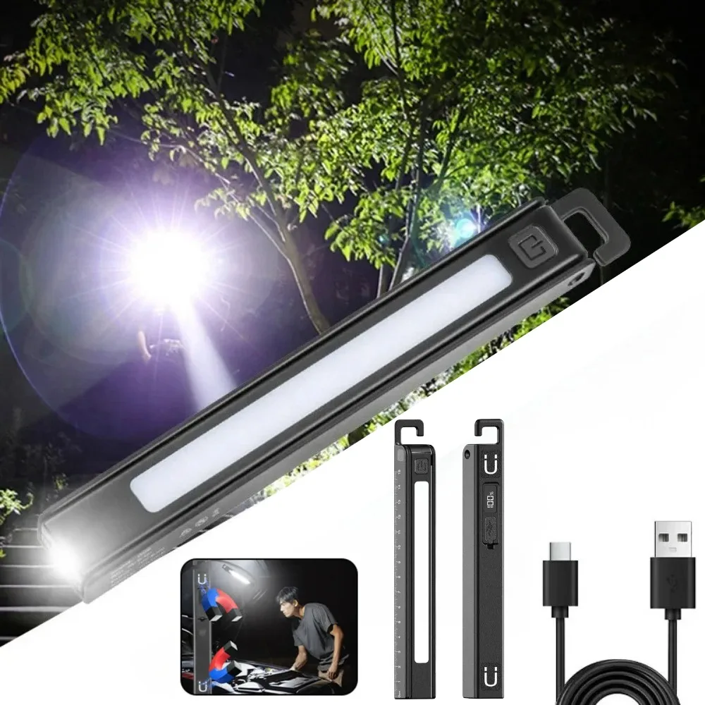 

Портативный ремонтный светильник 180 ° Поворотный фонарь-прожектор с магнитной аварийной сигнальной лампой, перезаряжаемый, для кемпинга на открытом воздухе