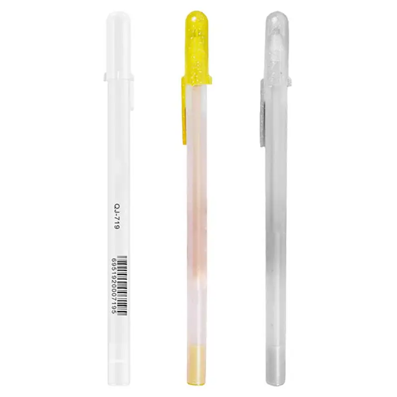 1 PC Creative สีขาวหมึกเจลปากกา Highlight MARKER ปากกา 0.8 มม.เคล็ดลับสําหรับนักเรียนเครื่องเขียน Art Writing อุปกรณ์โรงเรียน