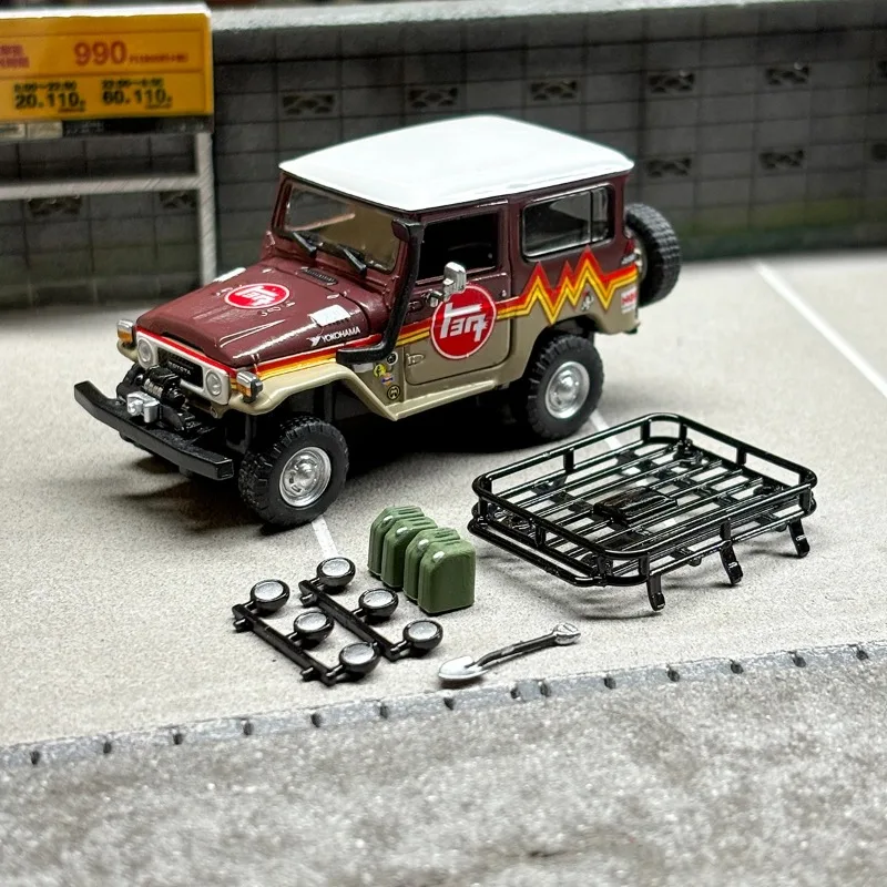 Neushoornmodel 1/64 Nieuwe Toyota Land Cruiser Fj40 Gelegeerd Speelgoed Motorvoertuig Diecast Metalen Model Geschenken