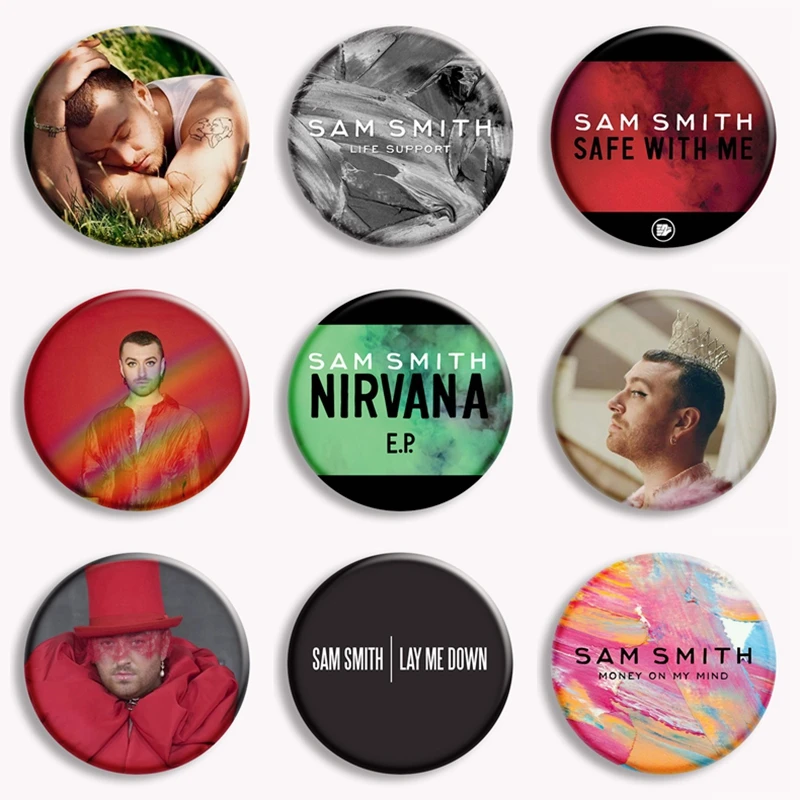 Choose To Love Sam Smith Soft Button Pin Rapper Music Album Brooch Badge Bag Coat Accessories Jewelry Fans Friends Gifts