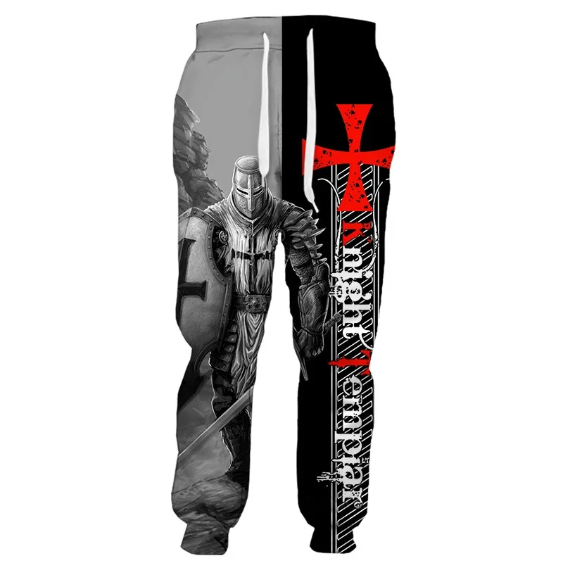 

Fashion Men's Spring and Autumn Pants Knight Temple 3D Printed Men's Pants Unisex Harajuku Street Leisure Sports Jogging Pants