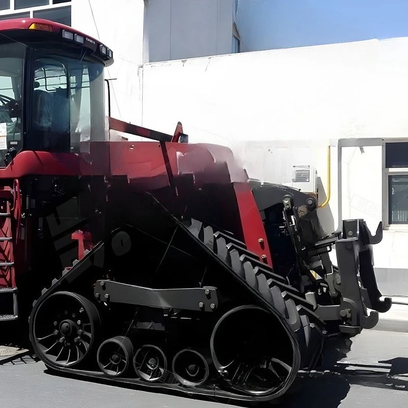 Corn harvester, triangular crawler agricultural vehicle, chain rail chassis, agricultural harvester chassis