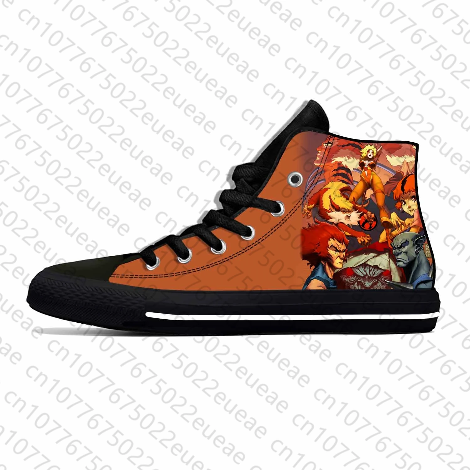 ThunderCat anime dos homens e mulheres dos desenhos animados, manga, moda quadrinhos, sapatos de pano casual legal, top alto, leve, respirável, impressão 3D