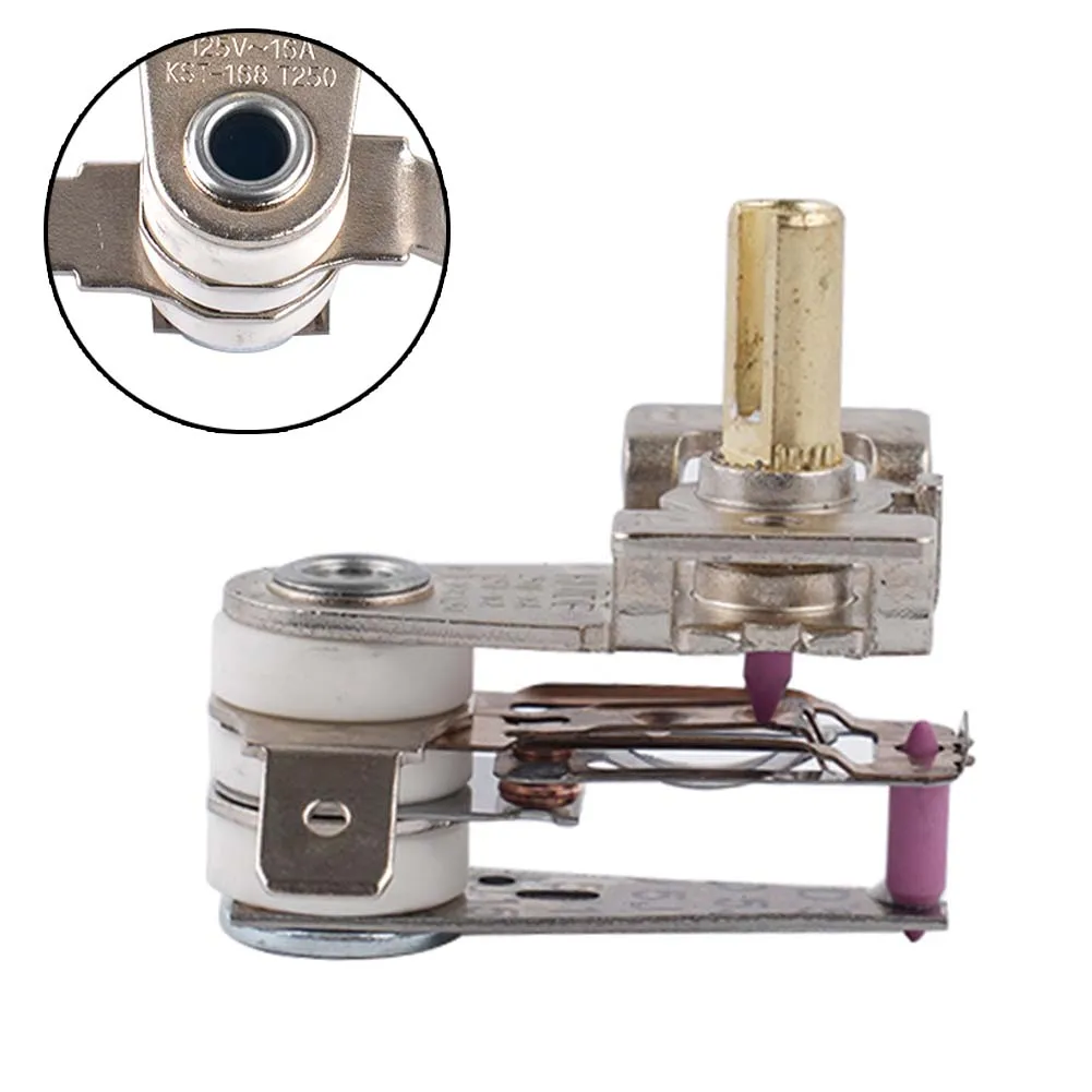 Adjustable Bimetal Thermostat KST-168 90C 16A 250V Temperature Control Switch For Electric Iron Rice Cooker Oven Appliance