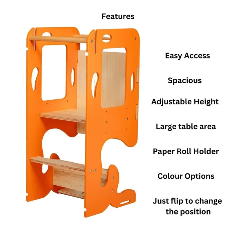 Solid wood home children's learning tower baby ladder hand washing stool heightening stool bathroom washing table