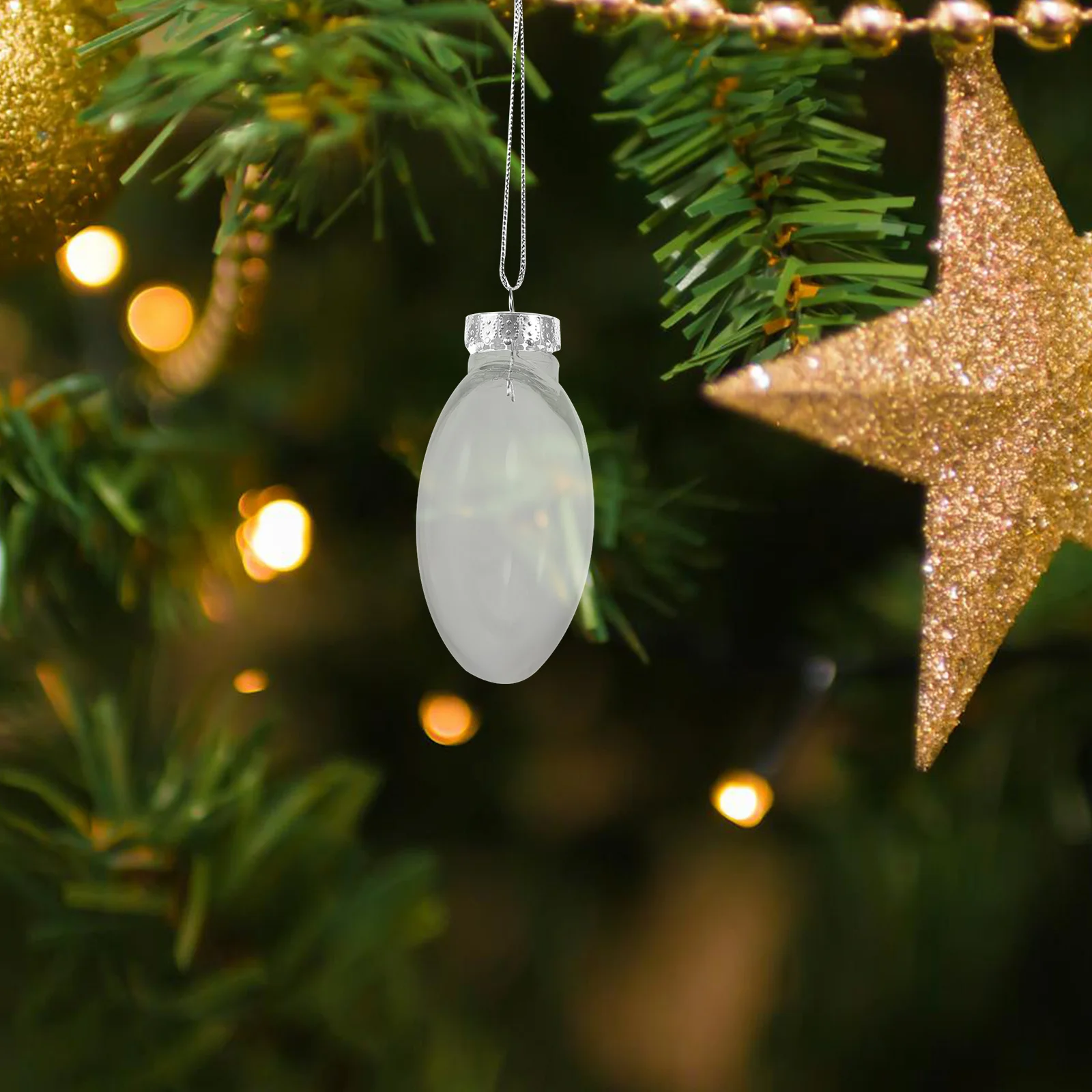 

30Pcs Refillable Christmas Ornaments 8Cm Clear Flat Round Plastic Baubles Transparent DIY Craft Fillable Ornaments for Holiday
