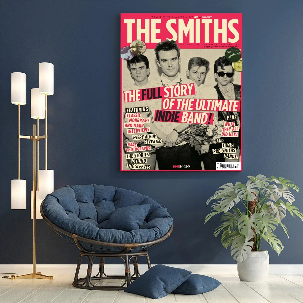 Carteles de películas clásicas de la banda de Rock The Smiths, pegatina blanca, arte estético DIY para habitación, Bar, cafetería, pintura de pared